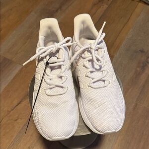 Adidas Cloudfoam Comfort  All-White Mesh Sneakers